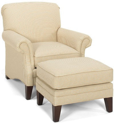 Large club 2025 chair with ottoman
