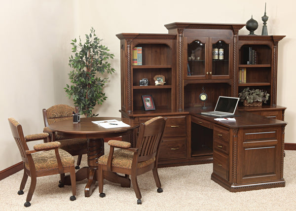 Solid Hardwood Executive Desk Lexington Series Office HomePlex Furniture Luxury Custom Furniture