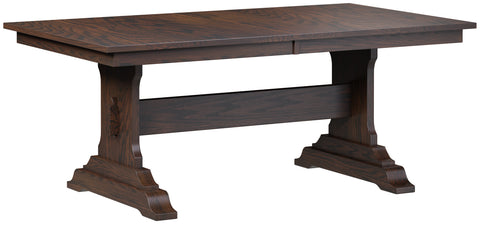 Solid Hardwood Dining Room Table Furniture Store Indianapolis Indiana Mankato Trestle