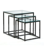 Custom metal USA made Cubic Nesting Tables furniture store Indianapolis Indiana