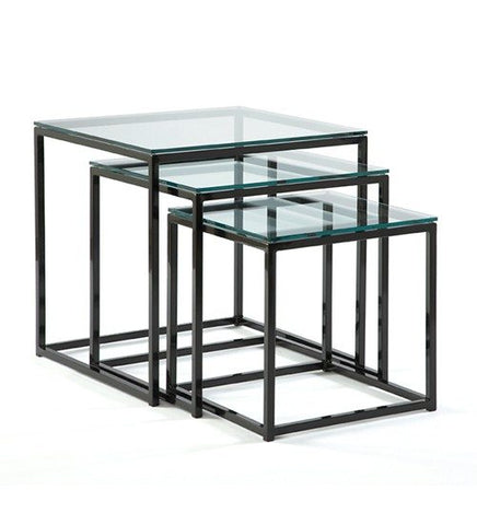 Custom metal USA made Cubic Nesting Tables furniture store Indianapolis Indiana