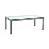 Custom metal USA made Parliament Glass Rectangle Coffee Table furniture store Indianapolis Indiana