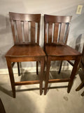 Amish Solid Hardwood Glenmont 30" Set of 2 Bar Stools *Floor Sample*