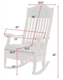 Rocking Chair Solid Wood Amish Furniture Store Indianapolis Carmel