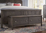 Amador Hill Solid Hardwood 2 Drawer Bench Bedroom Furniture Store Indianapolis Carmel