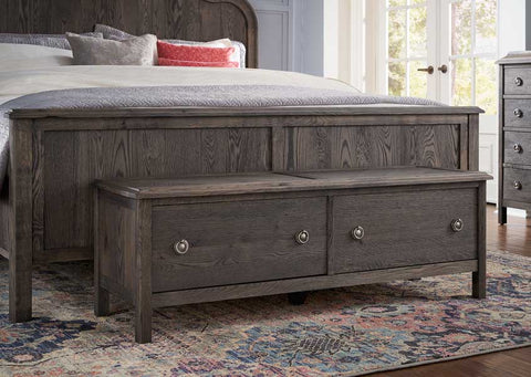Amador Hill Solid Hardwood 2 Drawer Bench Bedroom Furniture Store Indianapolis Carmel