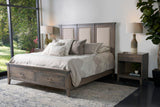 Champagne Solid Hardwood Upholstered Bed Bedroom Furniture  Store Indianapolis Carmel