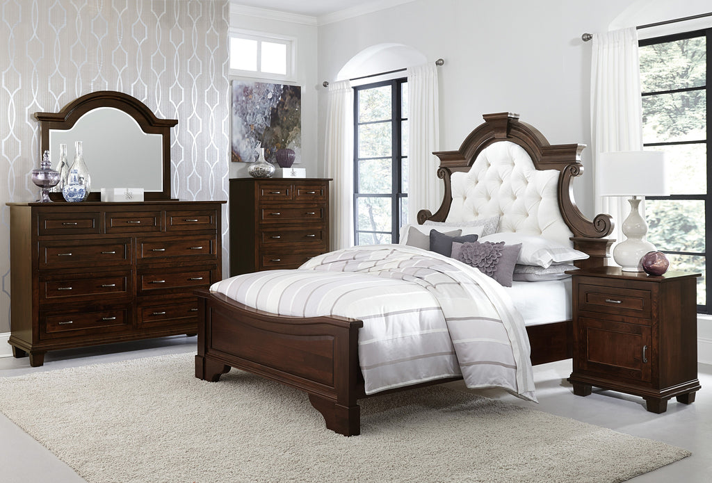 Francine Amish Solid Hardwood Tufted Bed