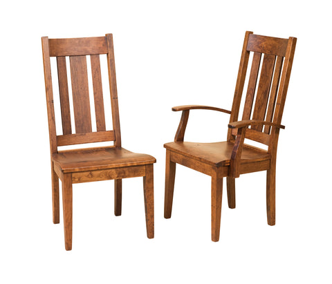 Solid Hardwood Dining Room Jacoby Chair - HomePlex Furniture Featuring USA Made Quality Furniture