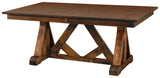 Solid Hardwood Dining Room Table Furniture Store Indianapolis Indiana Bailey Trestle Table 