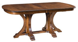 Solid Hardwood Dining Room Table Furniture Store Indianapolis Indiana Granite-Double-Pedestal-Table