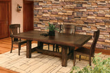 Solid Hardwood Dining Room Table Furniture Store Indianapolis Indiana Wellington Trestle