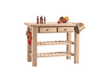 Solid Hardwood WC-4824 Kitchen Island at HomePlex Furniture Featuring USA made Quality Furniture