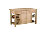 Solid Hardwood WC-6034AB Kitchen Island at HomePlex Furniture Featuring USA made Quality Furniture