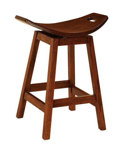 Solid Hardwood Dining Room Wilford Stool Chair - HomePlex Furniture Featuring USA Made Quality Furniture